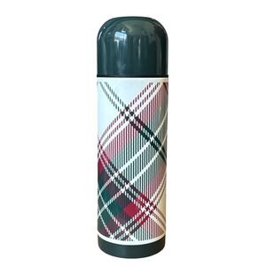 St. Nicholas Square Retro Insulated Thermos Metal Plaid Design 28fl oz NEW